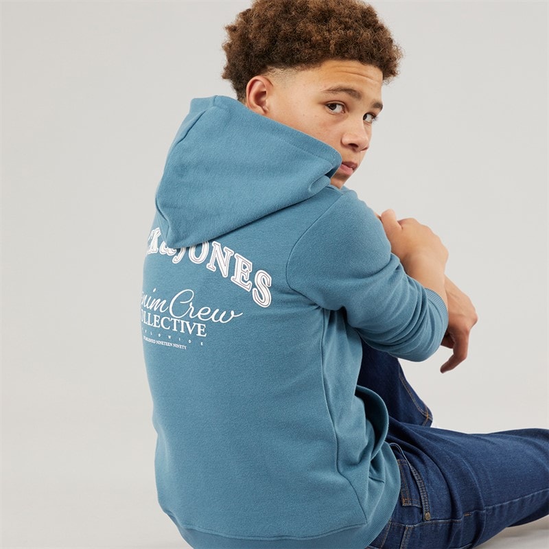 JACK & JONES Drenge Brandes Back Hættetrøje Ocean View