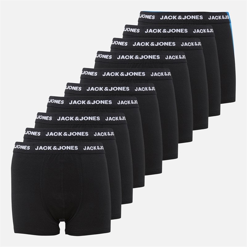 JACK & JONES Drenge ti pak bokser trusser Sort