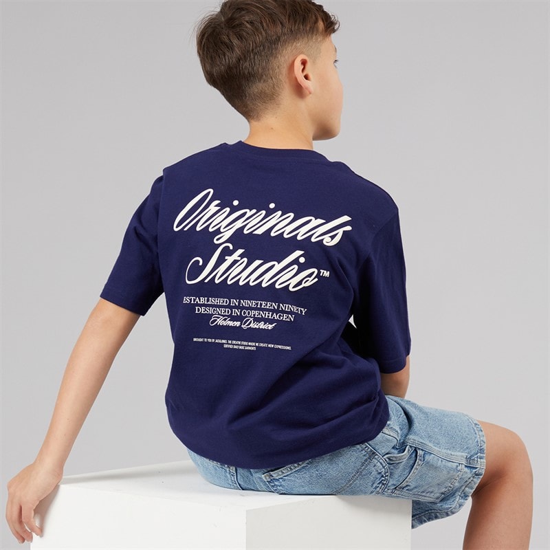 JACK & JONES Drenge Norrebro T shirt Ocean Cavern