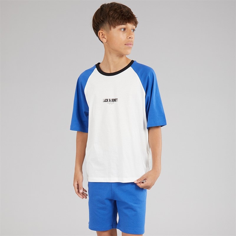 JACK & JONES Drenge Oern T shirt og Shorts Sæt Beaucoup Blue