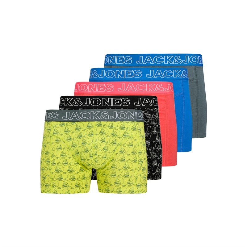 JACK & JONES Herre Jaccapri Kraniet Fem Pak Trunks Safety Yellow