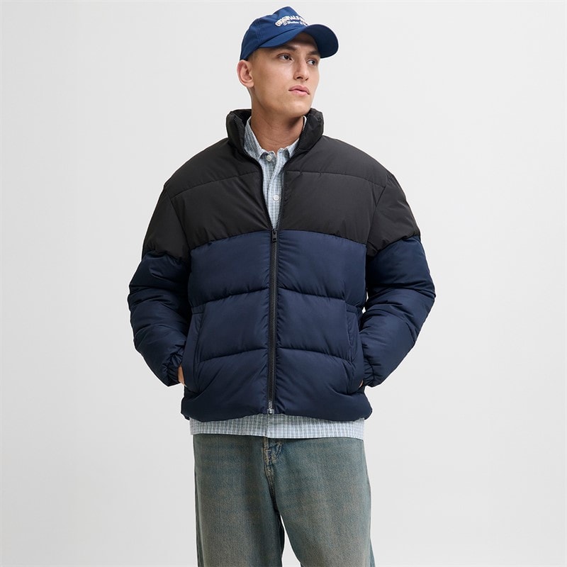 JACK & JONES Herre Maze Puf Krave Jakke Sky Captain