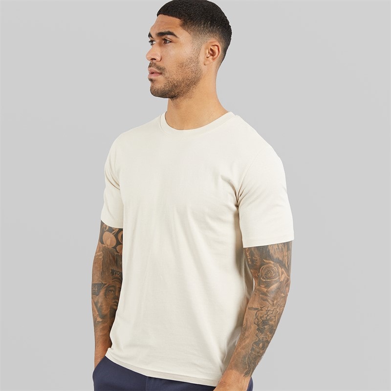 JACK & JONES Herre Afslappet T-shirt Moonbeam