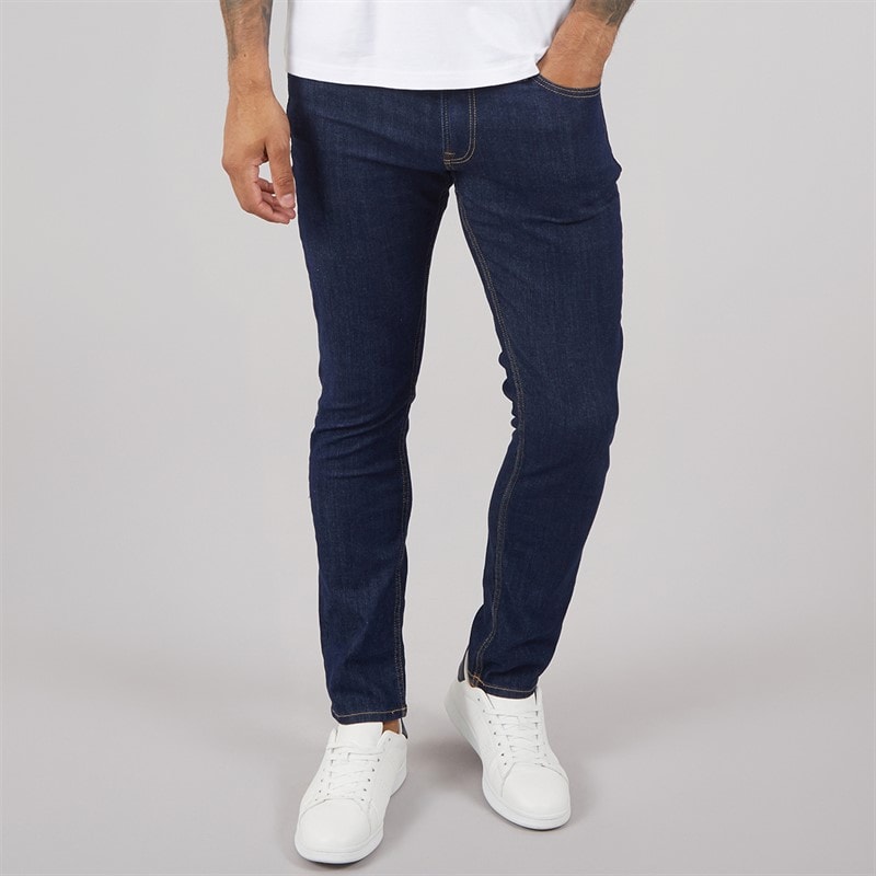 JACK & JONES Herre Glenn Original Slim Fit Jeans Dark Blue