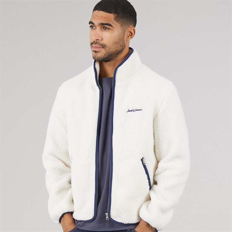 JACK & JONES Herre Norrebro Teddy Jakke Oceanhule