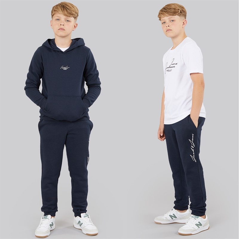 JACK & JONES Drenge Caleb Triple Sæt Træningsdragt Navy Blazer/Hvid