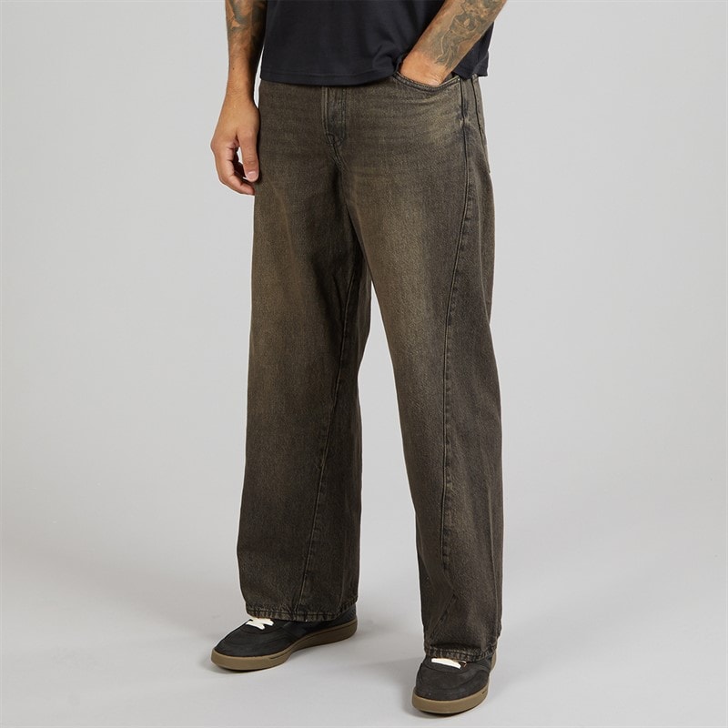 JACK & JONES Herre Dave Skewed 464 Wide Jeans Black Denim
