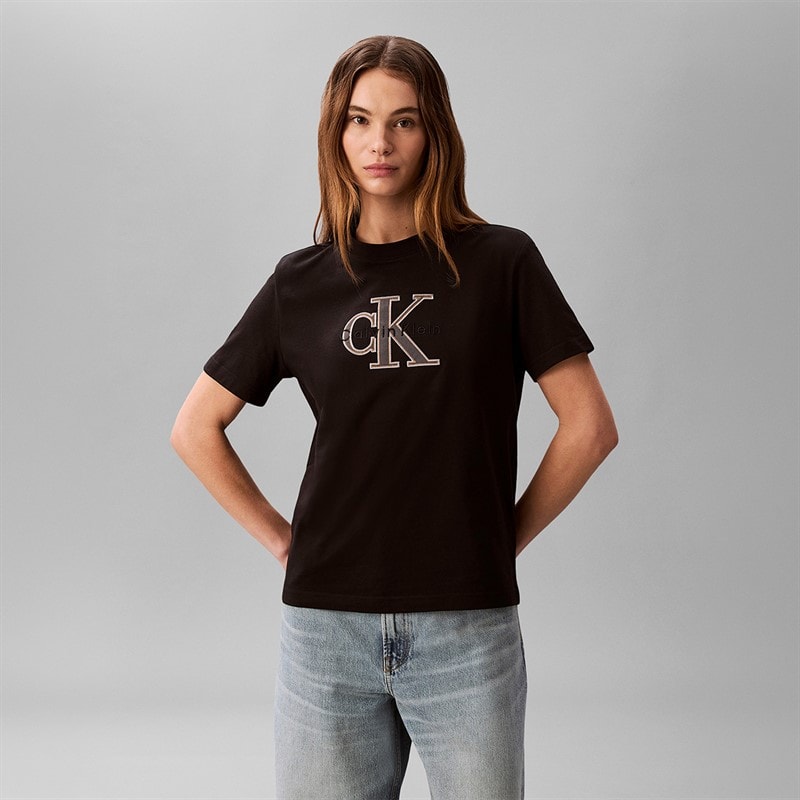 Calvin Klein Jeans Dame Klassisk T-shirt Sort