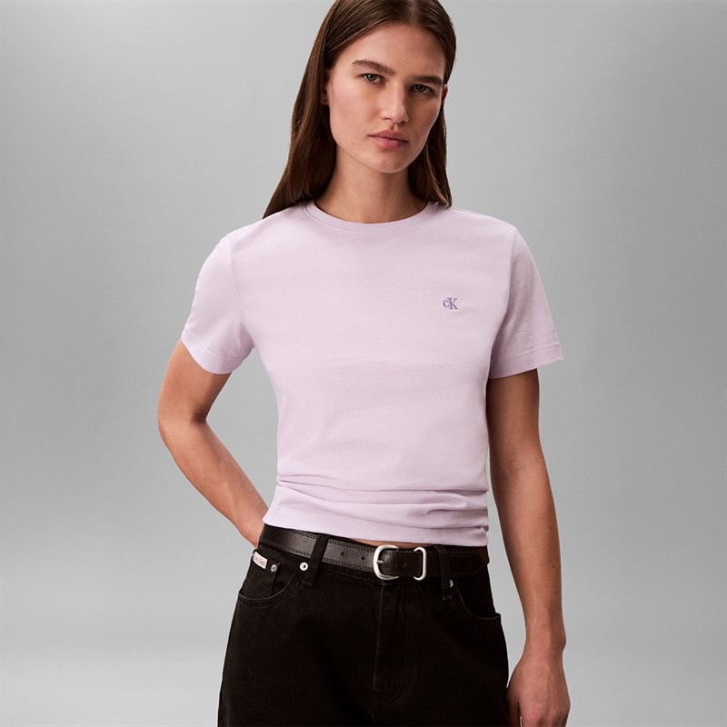 Calvin Klein Jeans Dame Monogram T Shirt Island Lilac