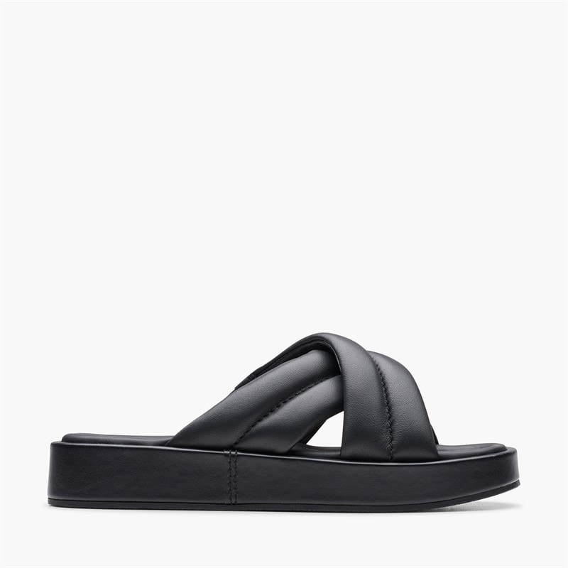 Clarks Dame Alda Glide D-Fit Klipklapper Sort