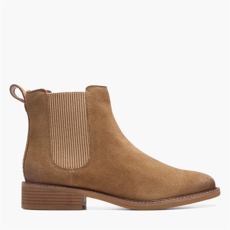 Clarks Dame Cologne Arlo 2 Chelsea støvler Dark Sand Suede