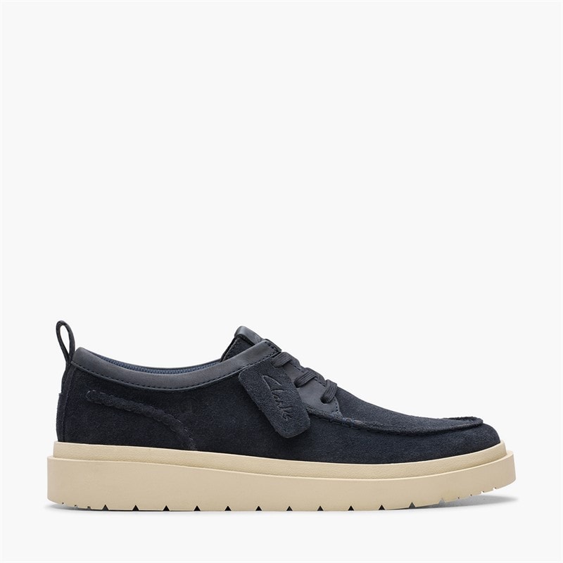 Clarks Herre Polden Moc Sko Navy Suede