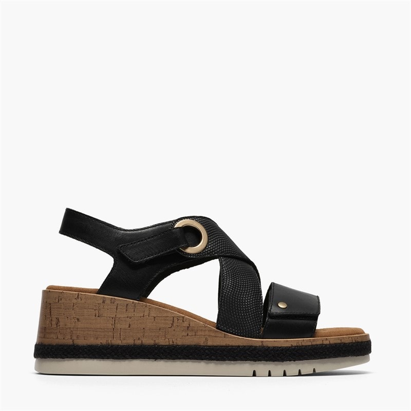 Clarks Dame Kidiki Solsandaler Black Combi