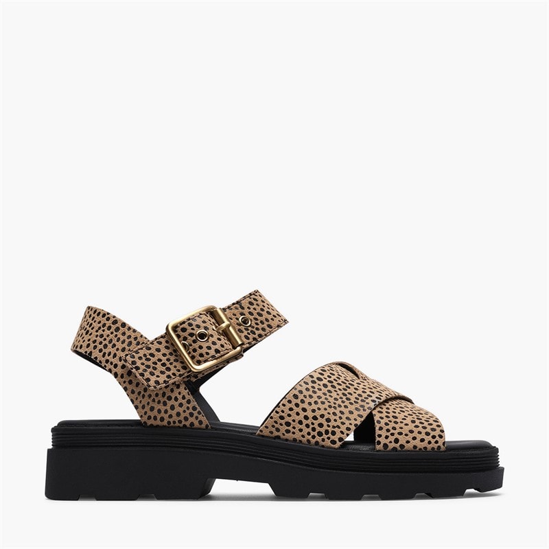 Clarks Dame Orinoco 3 Cove Sandaler Animal Print