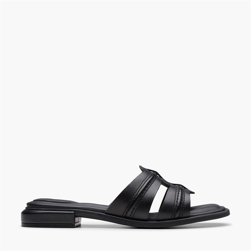 Clarks Dame Ariany Sandaler Black Leather