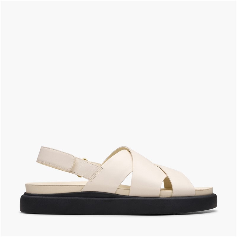 Clarks Dame Aristella Sol Ryg Rem Sandaler Cream Leather