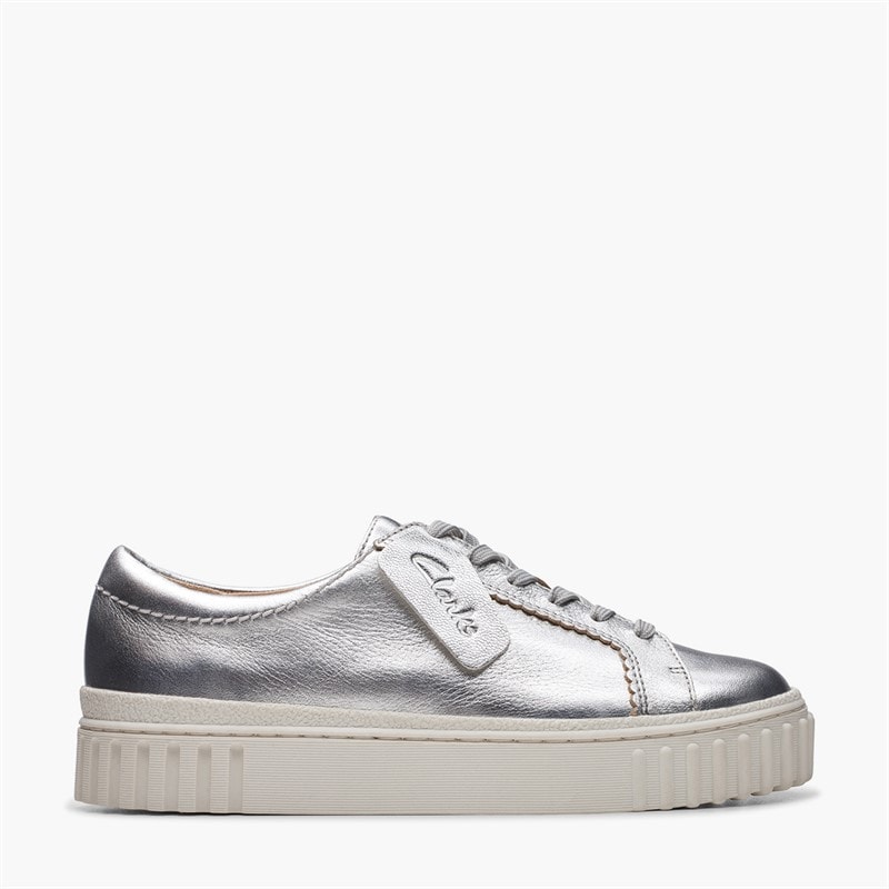 Clarks Dame Mayhill Walk Træningssko Silver Metallic
