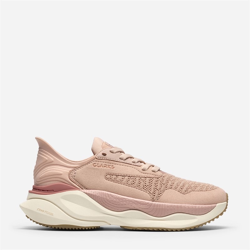 Clarks Dame Pace Træningssko Pink Combi
