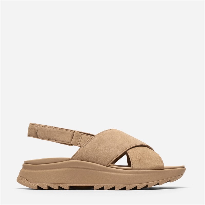 Clarks Dame Dashlite Wish Ankelrem Sandaler Beige Suede
