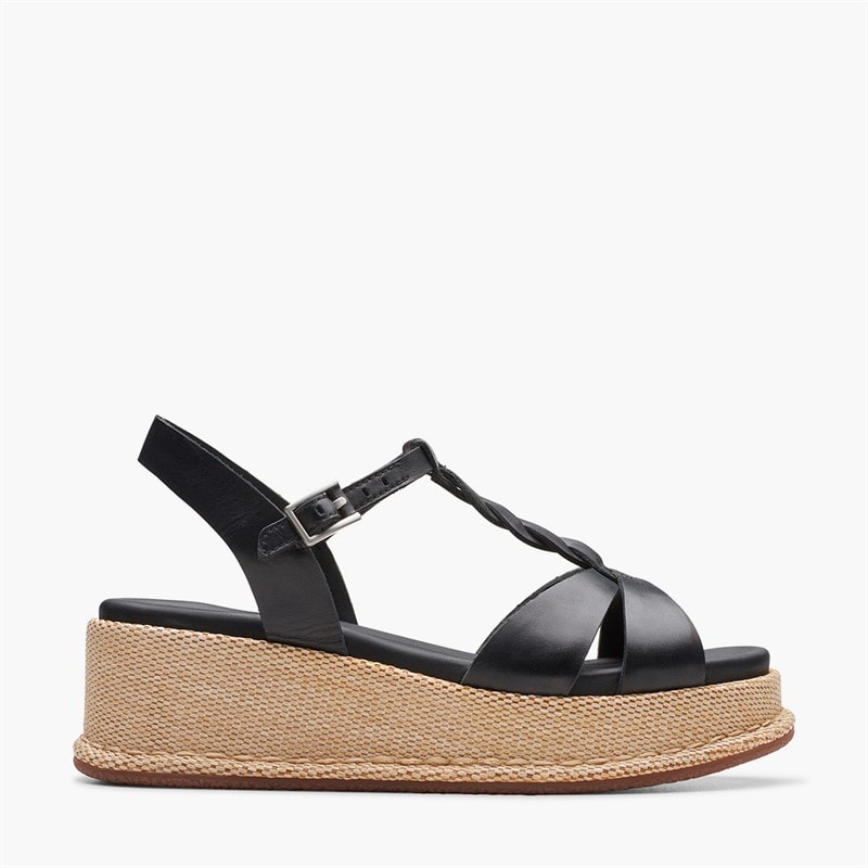Clarks Dame Calenne Lily Kile sandaler Black Leather