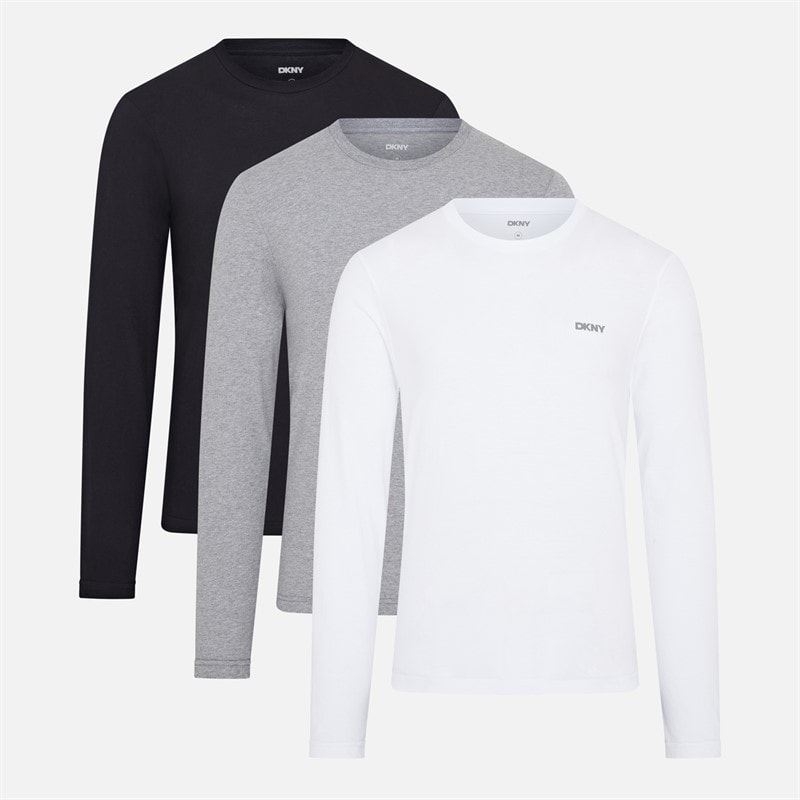 DKNY Herre Warrior T-shirts med lange ærmer Flerfarvet