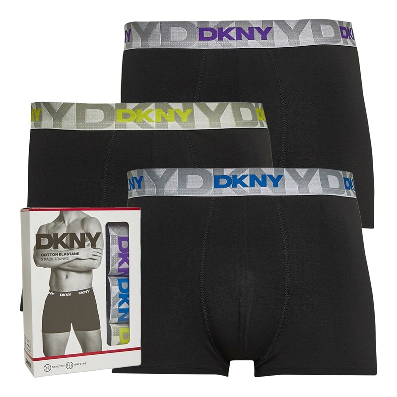 DKNY Herre Lloyd Tre Pak Boxer Trusser Sort
