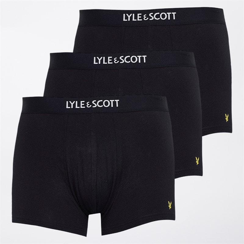Lyle And Scott Vintage Herre Devon Tre Pak Underbukser Sort