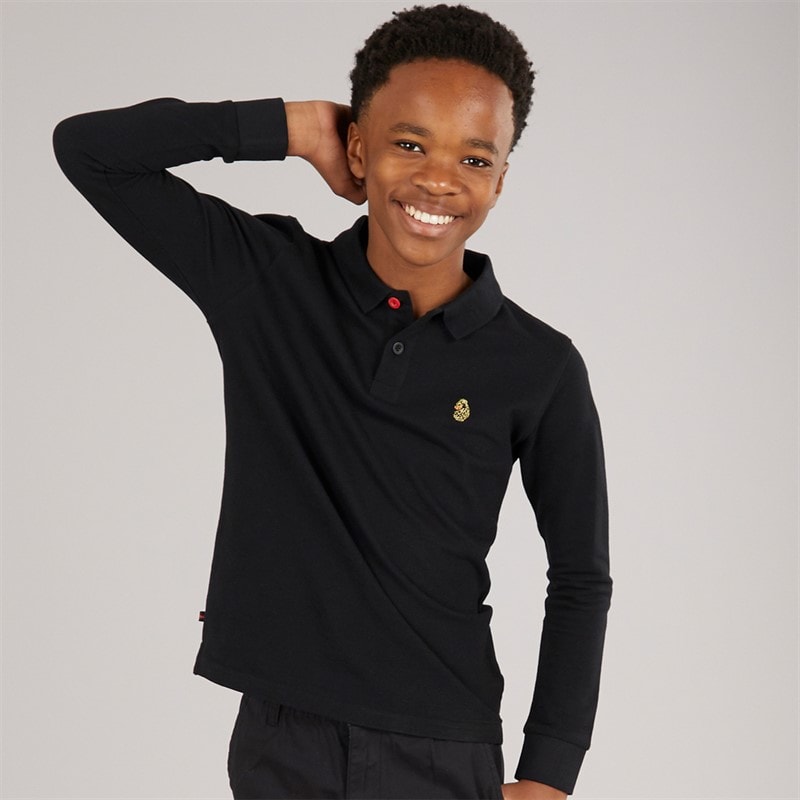 LUKE 1977 Drenge Williams 1000 Polo Skjorte Sort