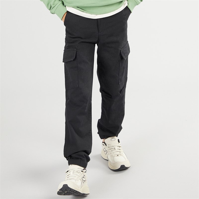 Lyle And Scott Drenge Ripstop Cargo Bukser med Elastik Z865 Jet Sort