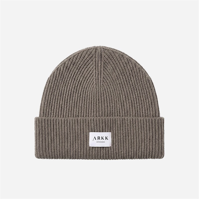 ARKK Copenhagen Signatur ribstrikket hue Light Grey