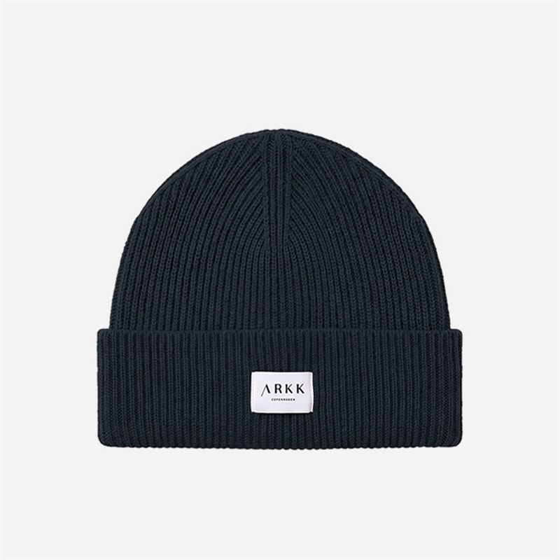 ARKK Copenhagen Signatur ribstrikket hue Midnight
