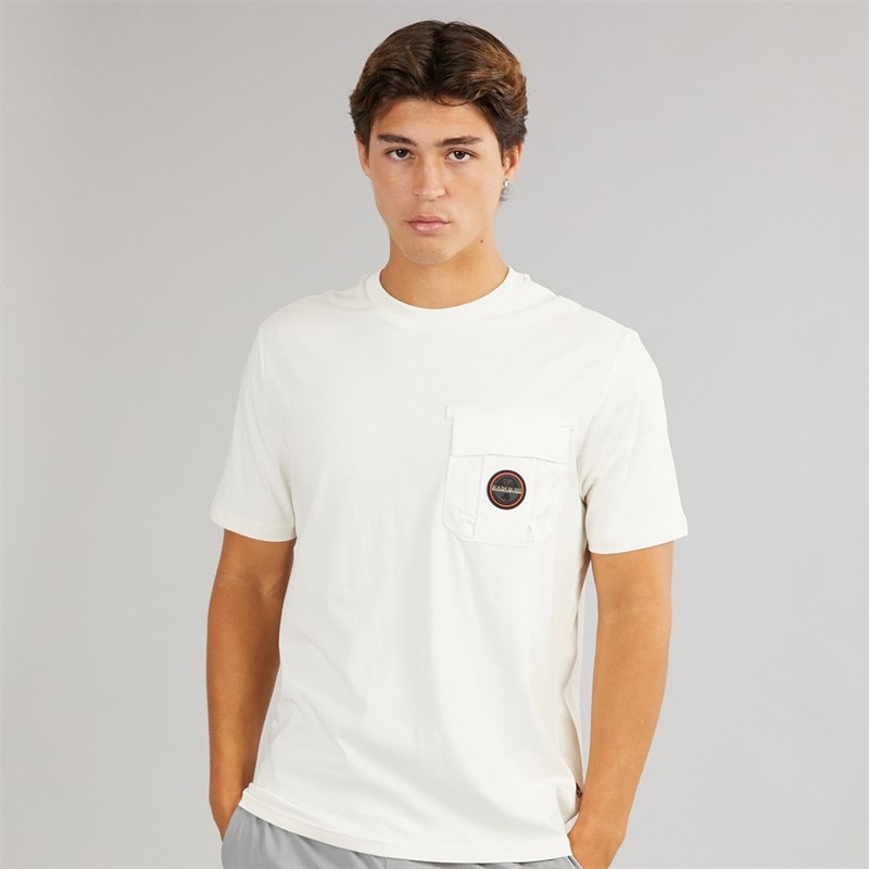 Napapijri Herre Linton T-shirt White Whisper