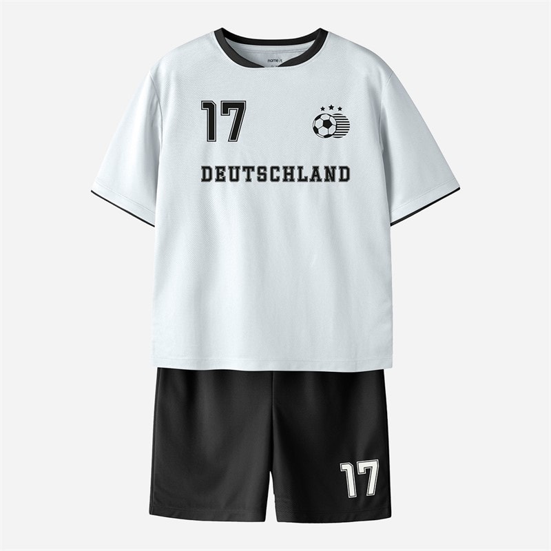 Name It Børne Tyskland Team Shorts Sæt Bright White Germany