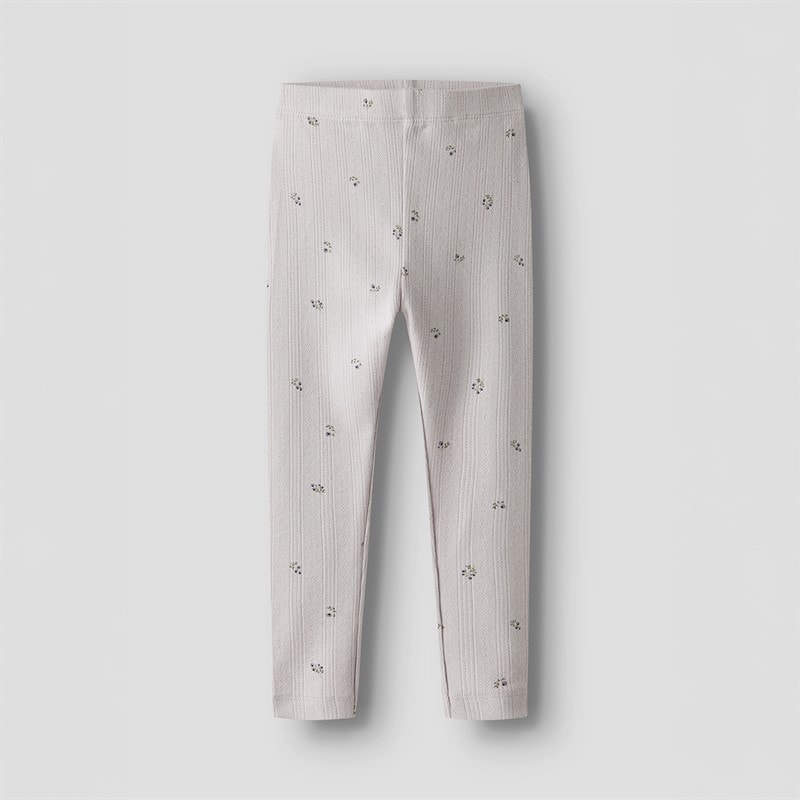 Name It Piger Bær Leggings Lilac Marble