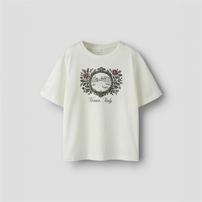Name It Piger Bisa T Shirt Cloud Dancer
