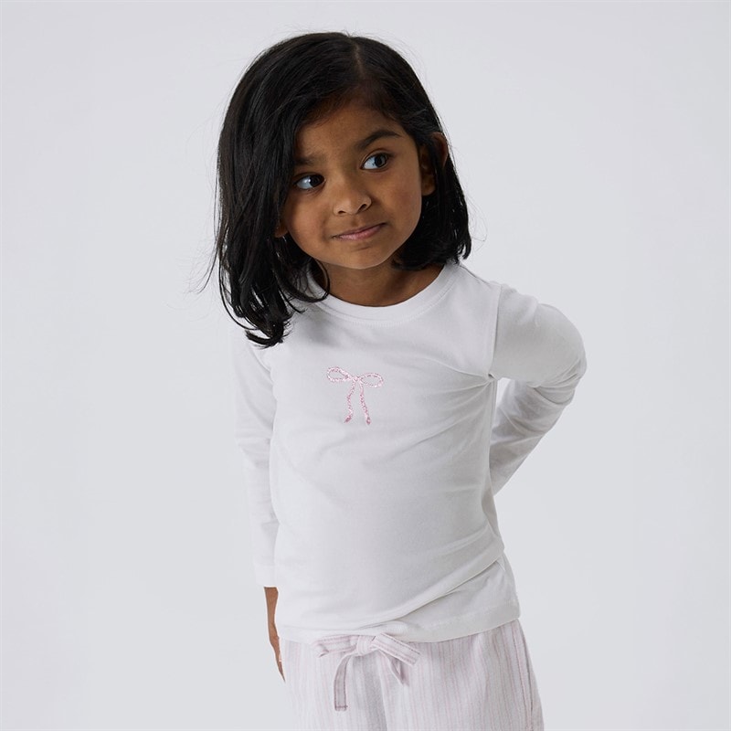 Name It Piger Frosita Langærmet T-shirt Bright White