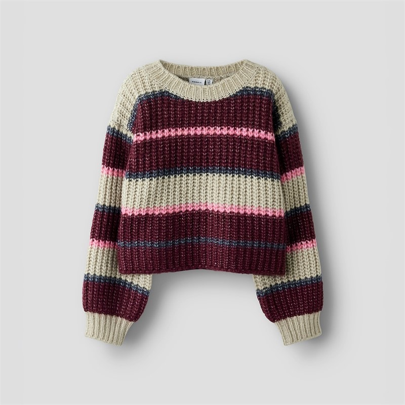 Name It Piger Subia Strikket Sweater Burgundy