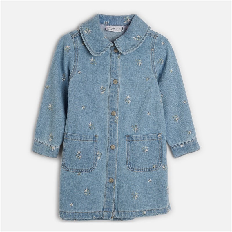 Name It Piger Piper Denim Kjole Light Blue Denim
