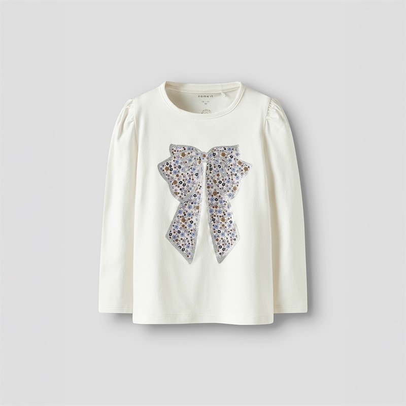 Name It Piger Tally Langærmet Top Cloud Dancer