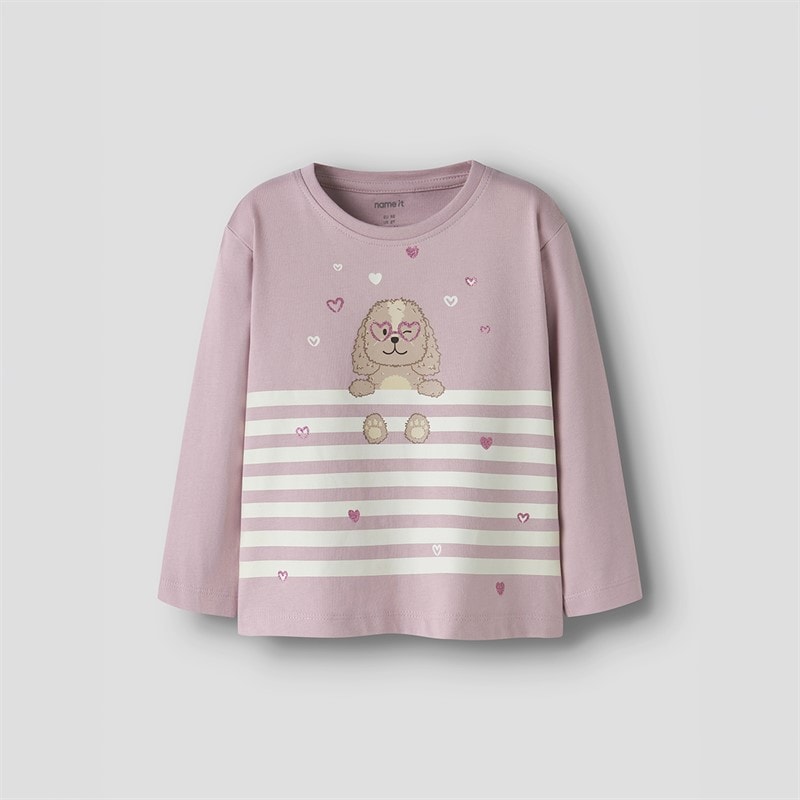 Name It Piger Valiane Langærmet T-shirt Dawn Pink