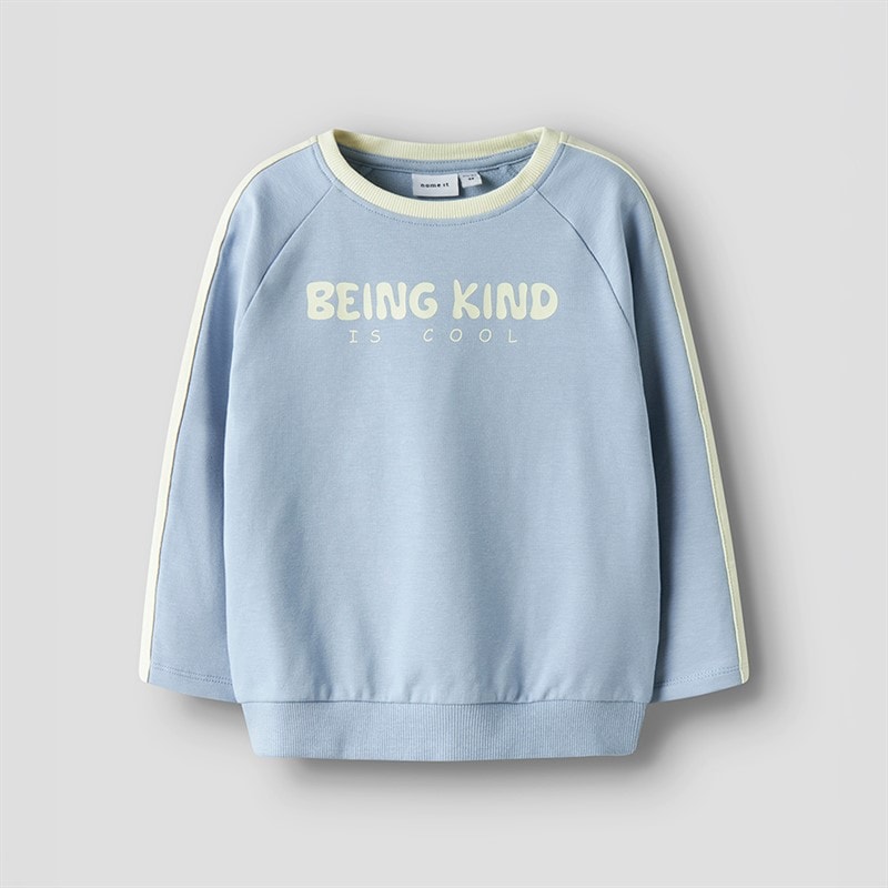 Name It Drenge Mini Dolu Sweatshirt Blue Fog