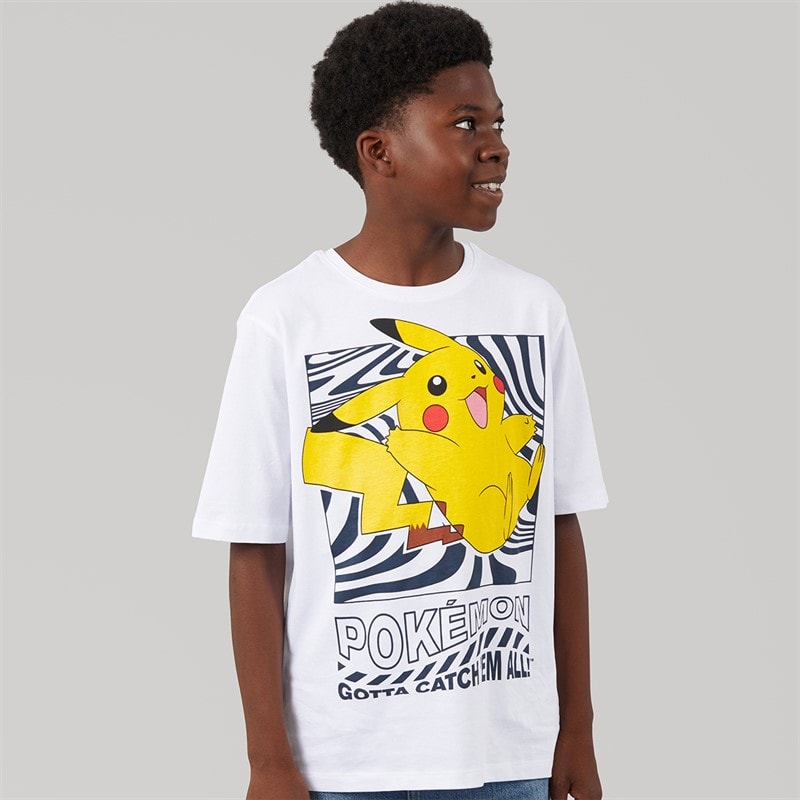 Name It Drenge Amish Pokemon T Shirt Bright White
