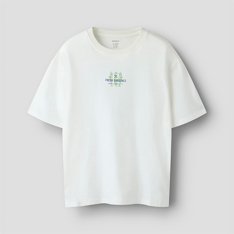 Name It Drenge Haddu T Shirt Cloud Dancer