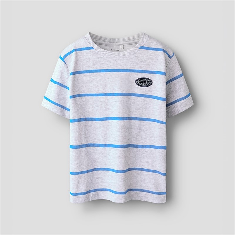 Name It Drenge Fritz T Shirt Light Grey Melange
