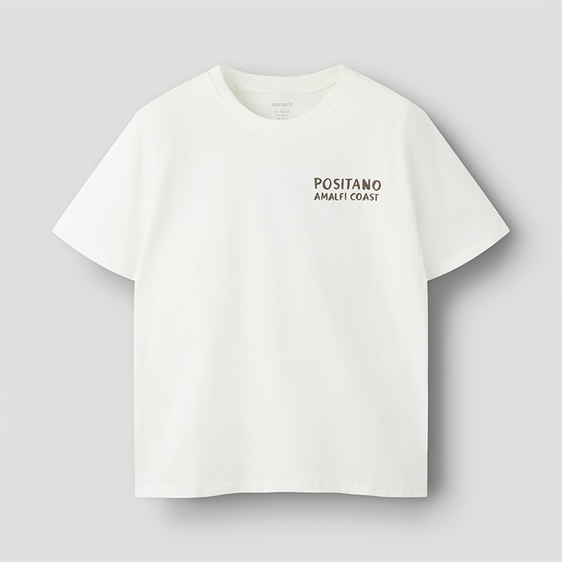 Name It Drenge Halman Citron T Shirt Cloud Dancer/Lemon