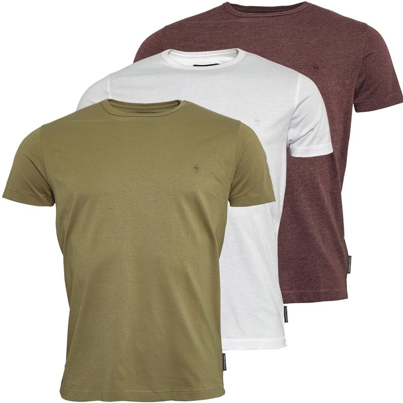 French Connection Herre T-shirts Mergel-Bordeaux
