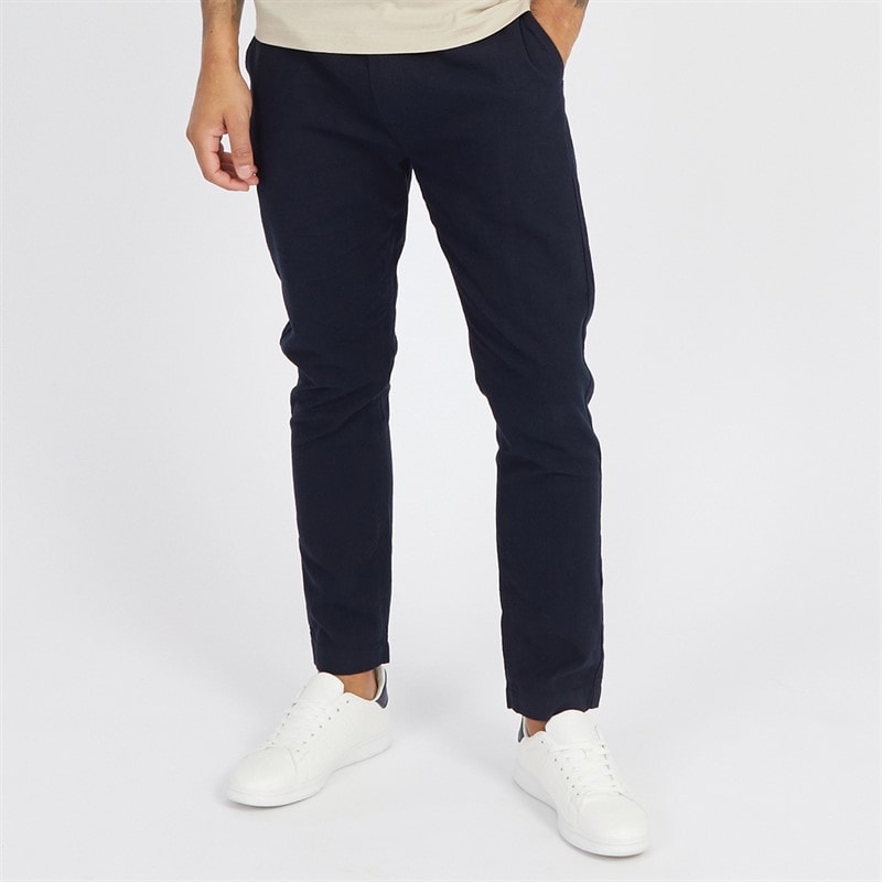 French Connection Herre Drawstring Linen Afslappede bukser Blå