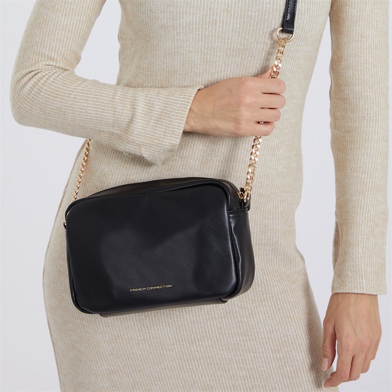 French Connection Dame Crossbody Quiltet Taske Sort