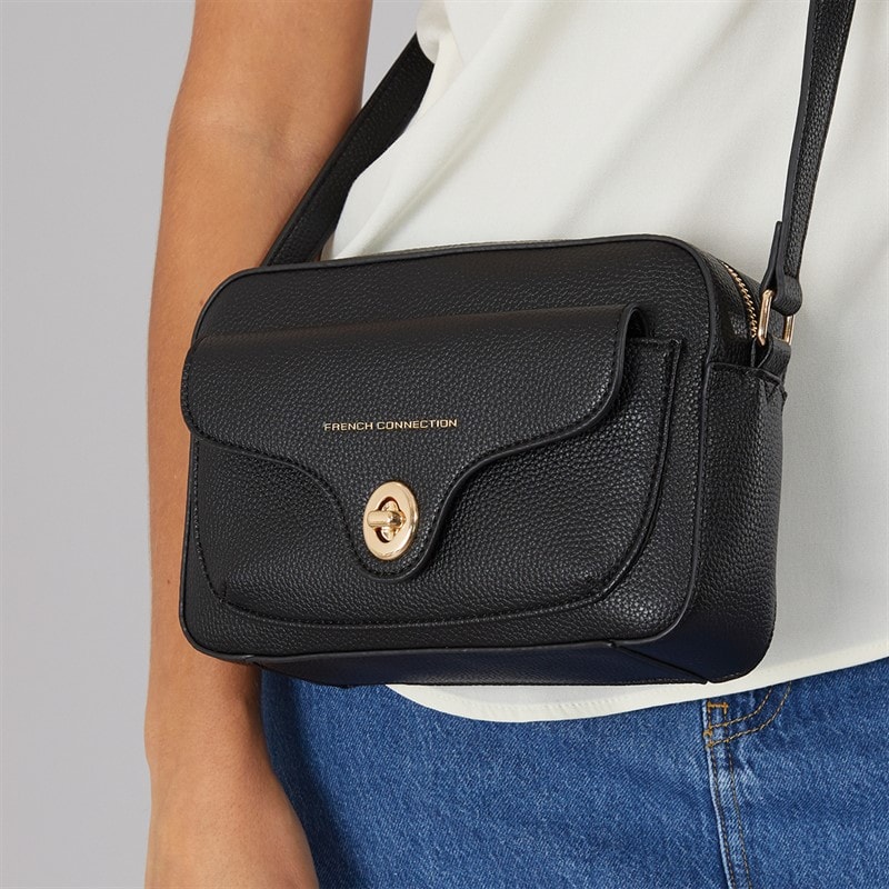 French Connection Dame Spænde Cross Body Taske Sort