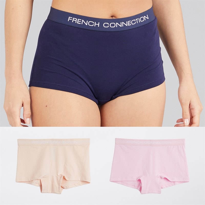 French Connection Dame Tre Pak Korte Trusser Multi 4